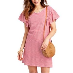 NWT Striped Ruffle Sleeve Vineyard Vines Dress